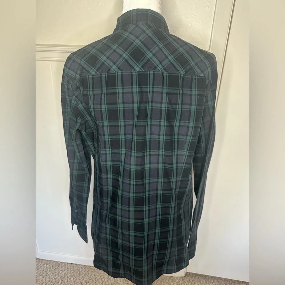 J. Crew Green and Black Casual Button Down Shirt size 12T